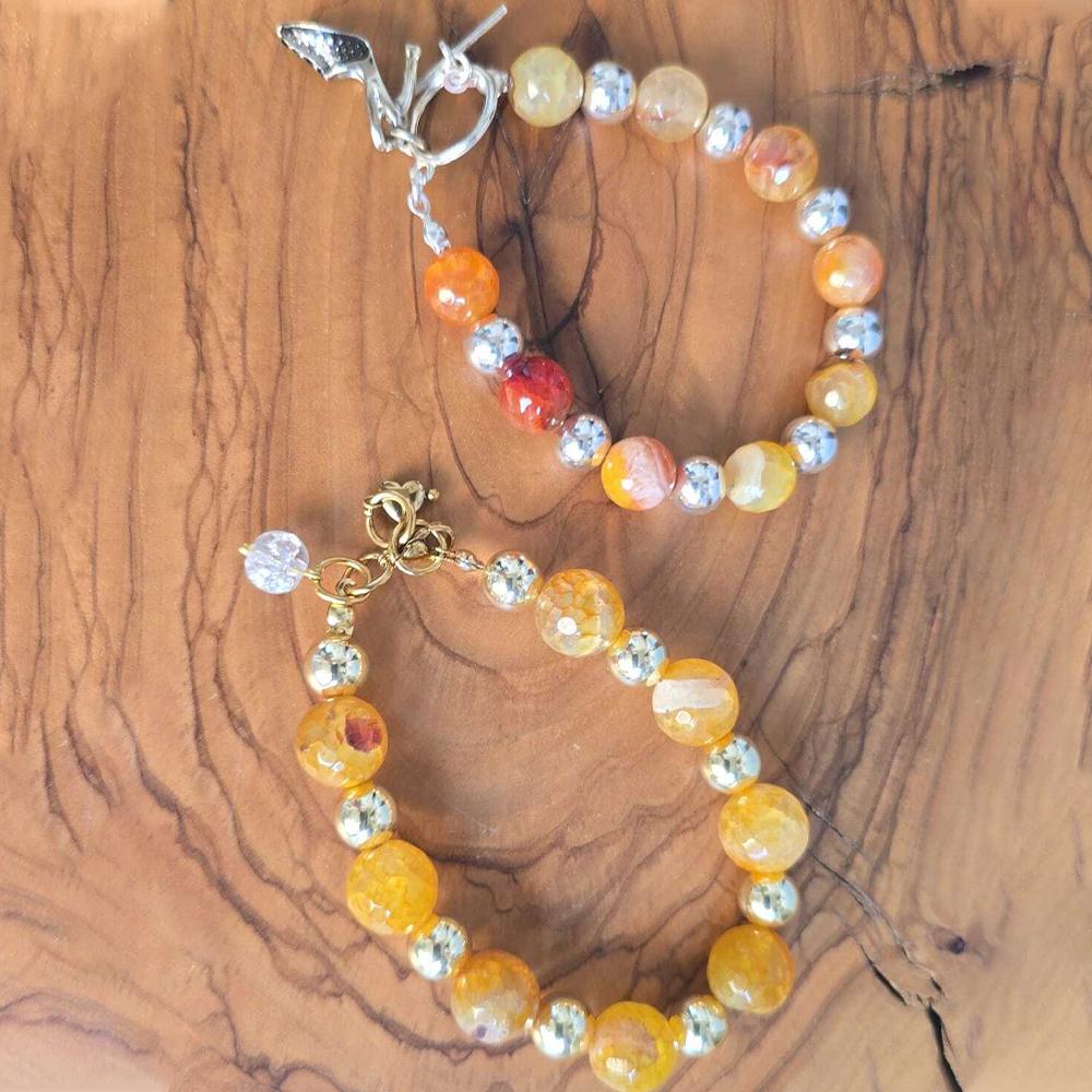 Akik ve Hematit Doğal Taş Bileklik