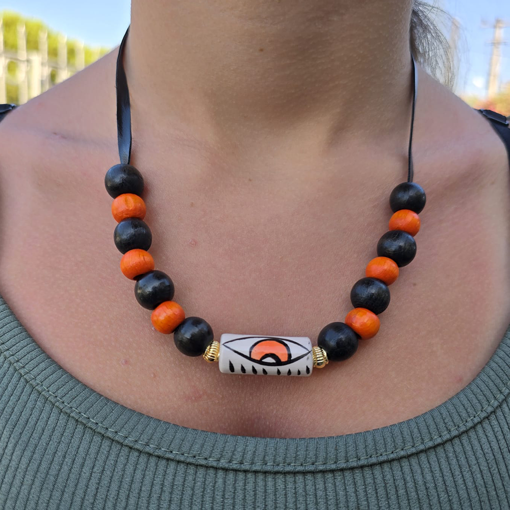 Silindir Seramik Kolye